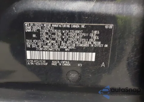 2010 Toyota Rav4 из США, поврежденный, VIN 2T3BF4DV2AW027976